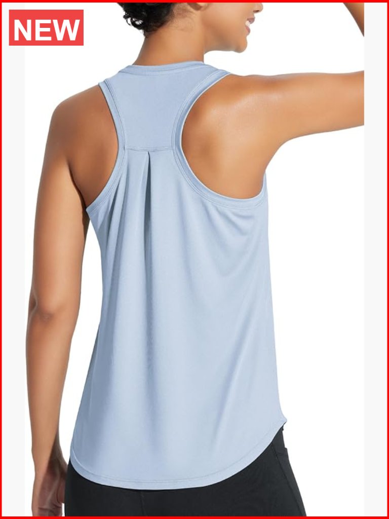 Women's Athletic Tank Top Sleeveless Racerback Quick Dry Breathable Yoga Gym